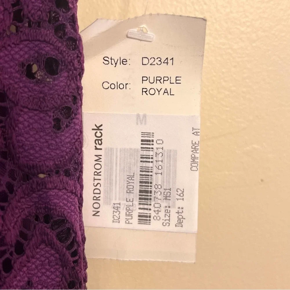 NWT ALEXIA ADMOR Purple Lace Dress Cap Sleeve Above Knee Party Cocktail Women's - Picture 6 of 11